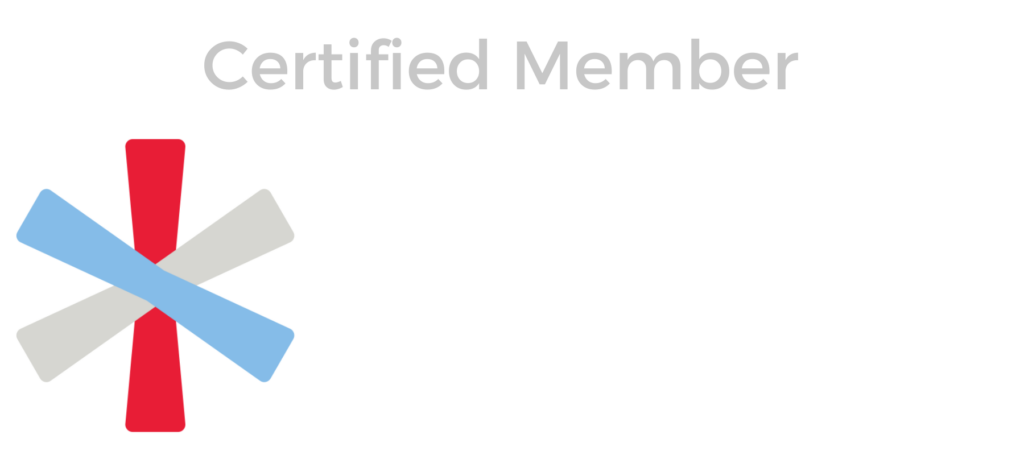 certified member white text